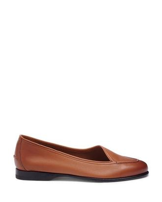 Santoni Womens leather Andrea loafer in Brown at Nordstrom, Size 6.5