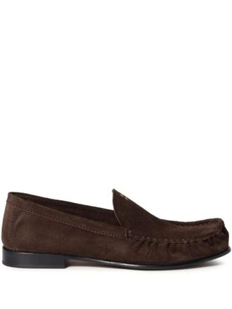 Miu Miu Brown Solid Loafers