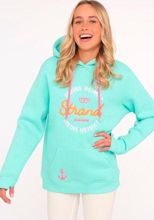 Zwillingsherz Hoodie »Meine Heimat« mit aufgesticktem Strand-Schriftzug vorne und hinten