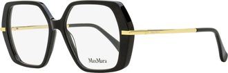 Max Mara Womens Geometric Eyeglasses MM5175 001 Black/Gold 52mm