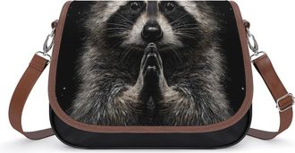 Generic Raccoon Print Crossbody Bags for Women Shoulder Messenger Bag Purse Handbags