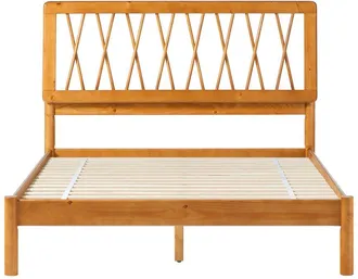 Walker Edison Transitional Solid Wood Platform Bed