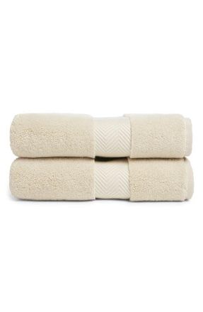 Nordstrom Set of Two Organic Hydrocotton Hand Towels in Beige Oatmeal at Nordstrom