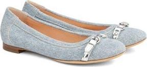 AGL Monika Flat in Jean-Jean-Silv at Nordstrom Rack, Size 9Us / 39Eu