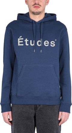 Études Studio Cross-Neck Hoodie With Ribbed Collar