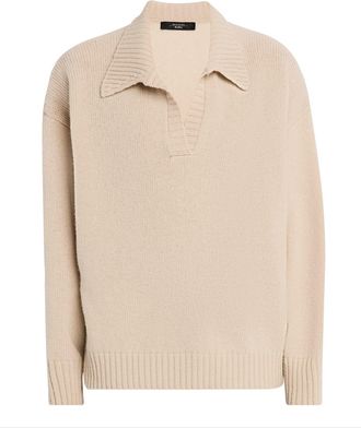 Max Mara Agre Virgin Wool Polo Sweater