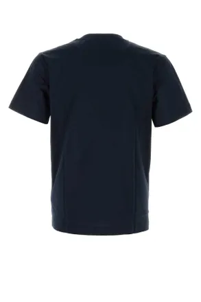 Burberry Mens Navy Blue Cotton T-Shirt Exterior