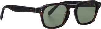 Retro Superfuture Luce Rectangular Tortoiseshell Sunglasses