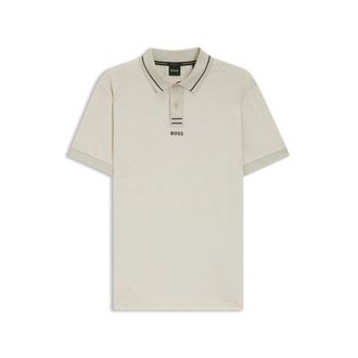 BOSS Centred-logo slim-fit polo shirt in cotton piqu&eacute;
