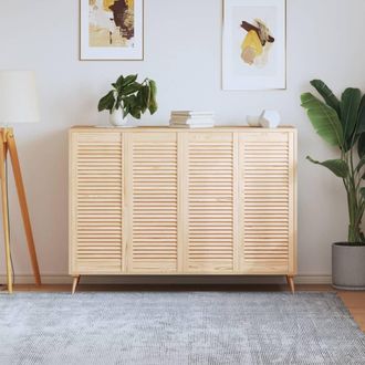 vidaXL Puerta De Armario De Lamas 4 Uds Madera De Pino 99,3x39,4 Cm Vidaxl