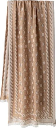 Moschino Melange Wol Sjaal - unisex - Wintersjaals - Beige - ONE Size - Wol - Accessoires