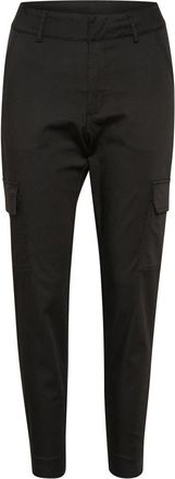 Kaffe Cargo Zakbroek Zwart Diep - Dames - Slim Fit Broeken - Zwart - S - Broeken