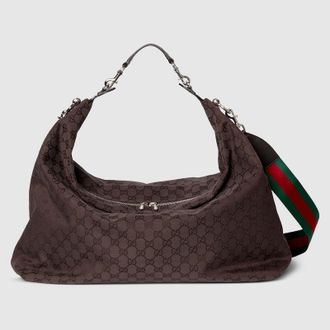 Gucci Brera Large Crossbody Bag, Brown, GG Canvas