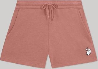 Dalix Womens Heartly Ghost Midweight Washed Fleece Shorts in Dusty Rose at Nordstrom, Size X-Small