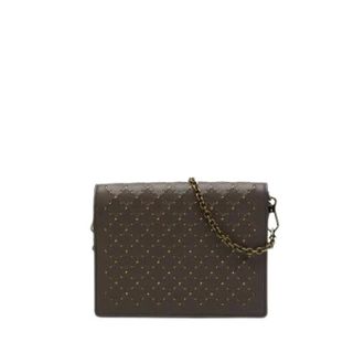 Bottega Veneta Pre-owned Studded Nappa Leather Crossbody - Dames - Pre-owned - Bruin - Maat: ONE Size Leer