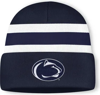 Nike Penn State Primetime Utility Campus Nike Mens College Cuffed Beanie in Blue | N41C41SPSN-GBC