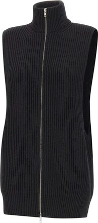 Maison Margiela Wool Blend Vest - female - MM6 Maison Margiela - Cardigans - Black - XS - Knitwear