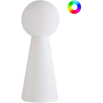Beliani Lampada da terra a LED per esterni Materiale sintetico Bianco Torne