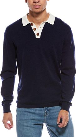 Brodie Solid Wool & Cashmere-Blend Rugby Shirt