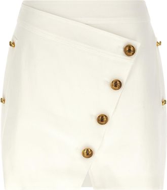 Elisabetta Franchi Jewel Button Skirt