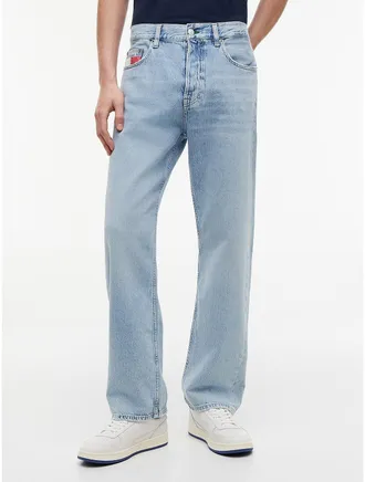Tommy Hilfiger Mens Tommy Jeans Flag Pocket Loose Fit Jean - Light Wash Denim - 30W x 34L
