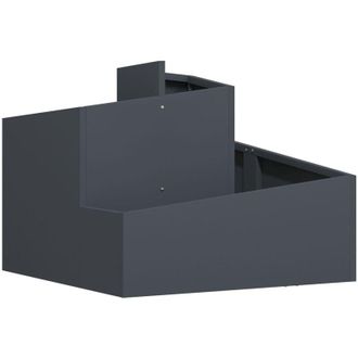 vidaXL Vidaxl - Garden Planter Anthracite 60 x 60 x 50 cm Steel