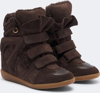 Isabel Marant Zapatillas con cu&ntilde;a Bekett de ante y borrego