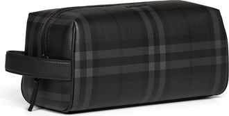 Burberry Mens Travel Case City Check Black Polyurethane Wallets & Cardholders