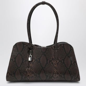Stella McCartney Espresso snake-effect Ryder tote bag