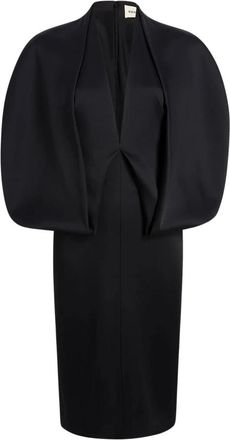 Khaite Dakota Jurk - Dames - Casual kleedjes - Zwart - 2XS - Satijn - Kleedjes