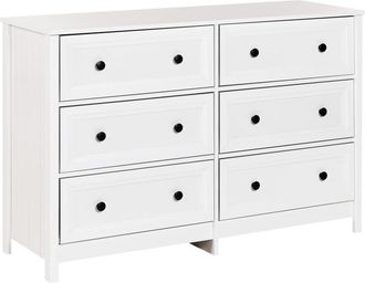 Beliani 6 Drawer Chest HAZELVALE White