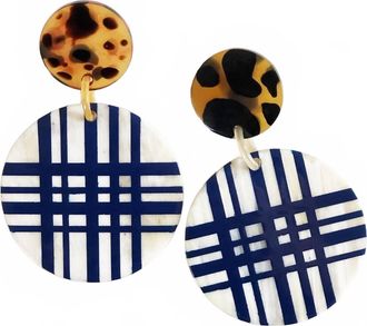 Sunshine Tienda Plaid Ornament Earrings In Multi