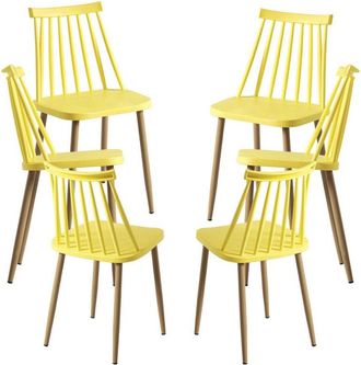 Regalos Miguel Regalos Miguel - Packs Sillas Comedor - Pack 6 Sillas Bik - Amarillo