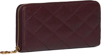 Saint Laurent Womens Zip-Around Wallet Cassandre Bijou Bordeaux Calfskin & Purses