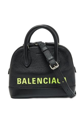 Balenciaga Borsa a tracolla in pelle con logo 2024 - Nero