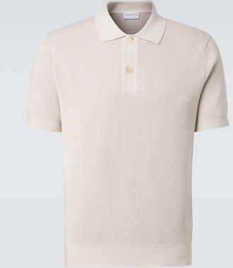 Sunspel Ribbed-knit cotton polo shirt
