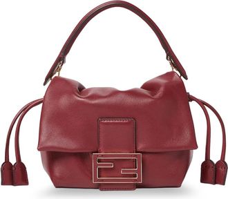 Fendi Handbags, female, Red, Size: ONE SIZE Mamma Baguette Small