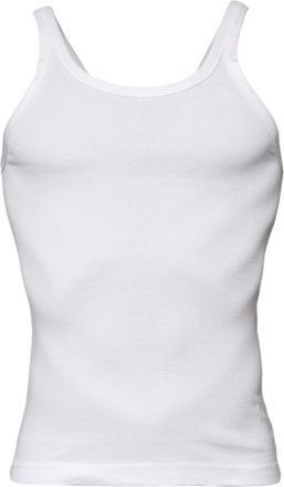 Dolce & Gabbana Ivory Cotton Sleeveless Round Neck Tank Mens T-shirt