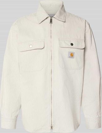 Carhartt Work in Progress Regular Fit Hemdjacke mit Zweiwege-Rei&szlig;verschluss in Offwhite, Gr&ouml;&szlig;e XXL
