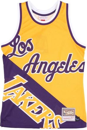 Mitchell & Ness NBA Big Face Tank Top Geel - Heren - Fitness - Geel - M - Polyester - Fitness