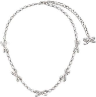 Self Portrait Crystal-bow Necklace