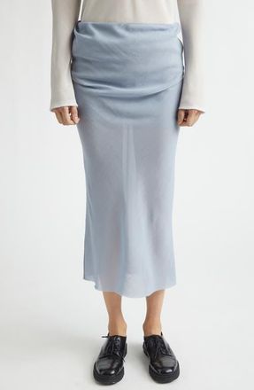 Rier Draped Bias Cut Wool Skirt in Avio Gaze at Nordstrom, Size Medium