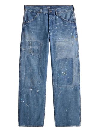 Polo Ralph Lauren patchwork denim straight-leg jeans - Blue