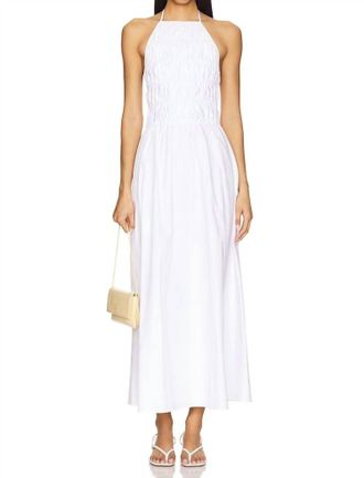 Solid & Striped Meira Midi Dress In Optic White