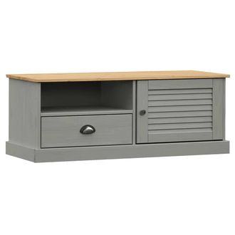 Berkfield Home TV Cabinet VIGO Grey 106x40x40 cm Solid Wood Pine | Size: 106 x 40 x 40 cm
