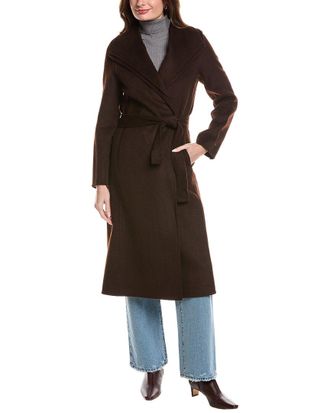 Elie Tahari Elliot Long Wool-Blend Coat