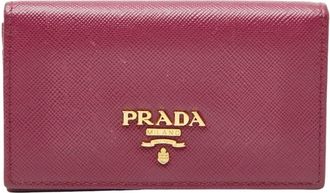 Prada Purple Leather Coin Purse/Coin Case (Pre-Owned)