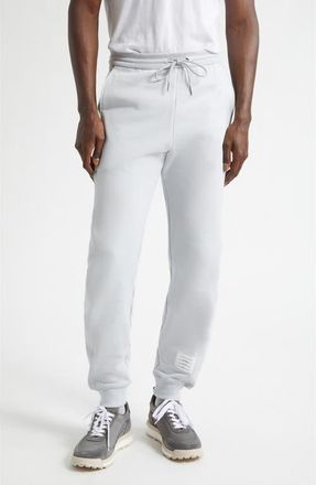Thom Browne 4-Bar French Terry Joggers in Pale Grey at Nordstrom, Size 3