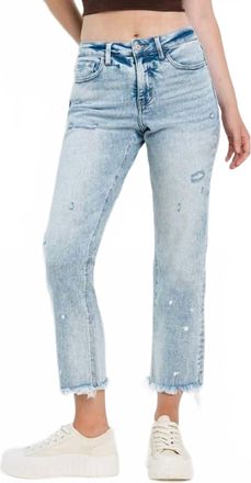 Flying Monkey Womens Discover Me Lovervet Ankle Straight Jeans In Light Wash