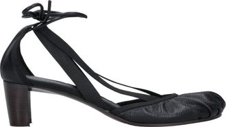 Christophe Lemaire Black Pedille Ruched Toe Leather Pumps